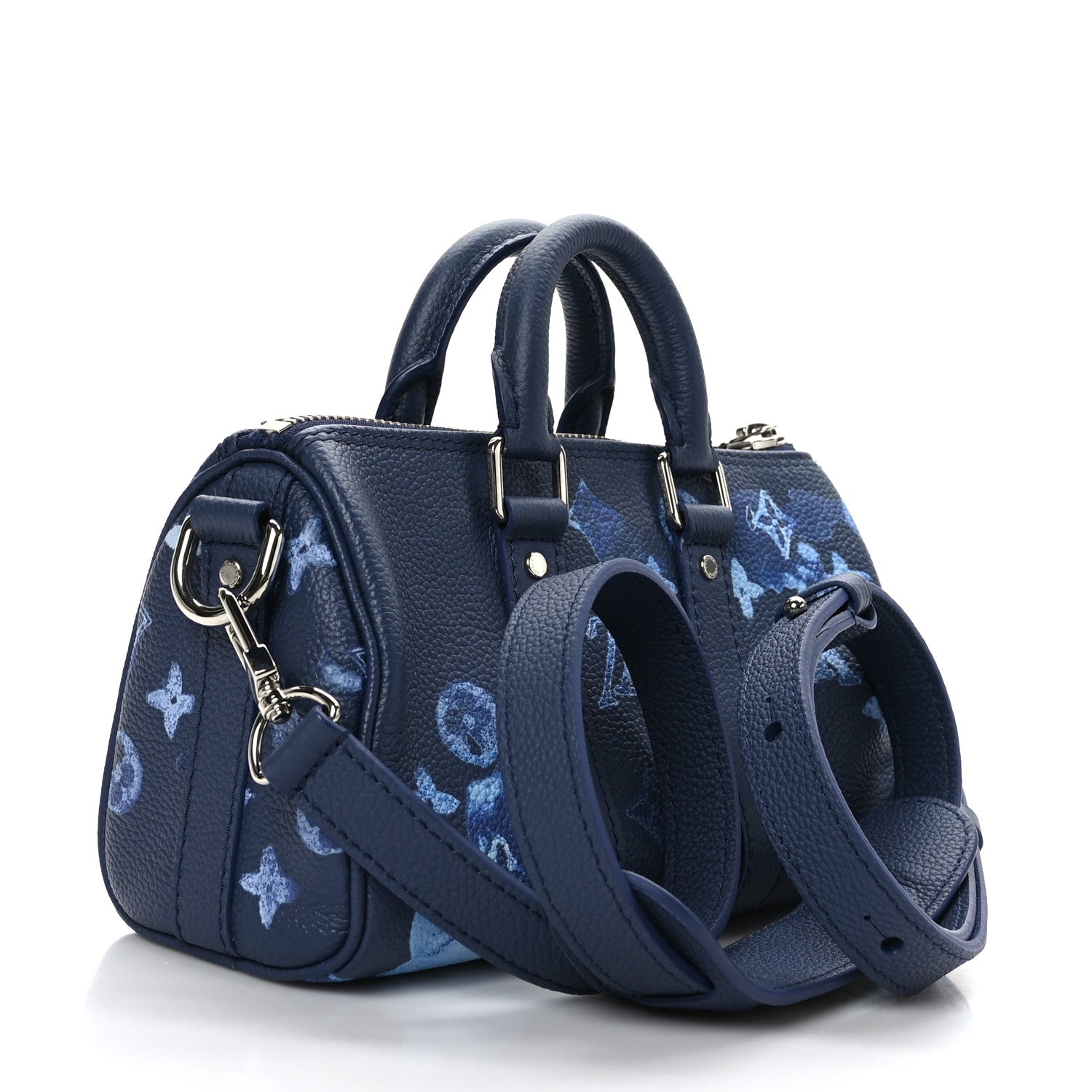 Louis Vuitton Monogram Ink Watercolor Keepall XS Blue 3 of 8