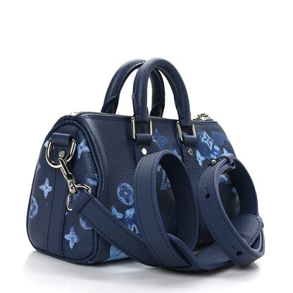 Louis Vuitton Monogram Ink Watercolor Keepall XS Blue 3 of 8