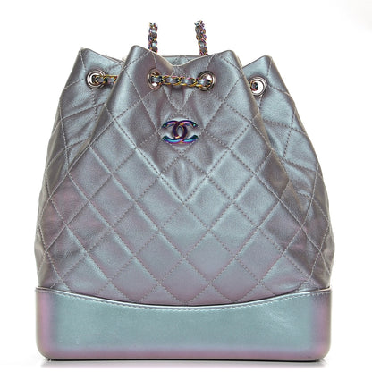 Chanel Iridescent Lambskin Calfskin Quilted Gabrielle Backpack Light Purple 1 of 9