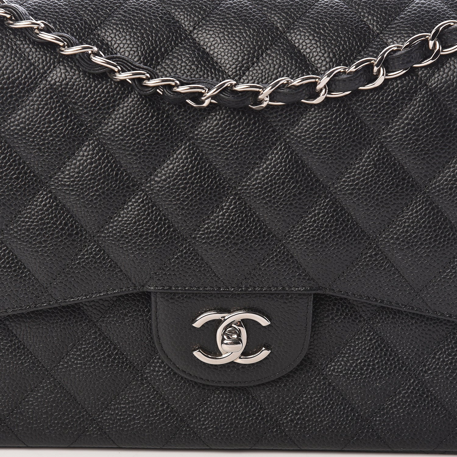 Chanel Caviar Quilted Jumbo Double Flap Black 11 of 14