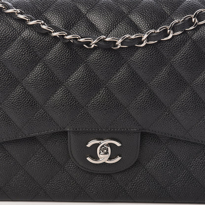 Chanel Caviar Quilted Jumbo Double Flap Black 11 of 14