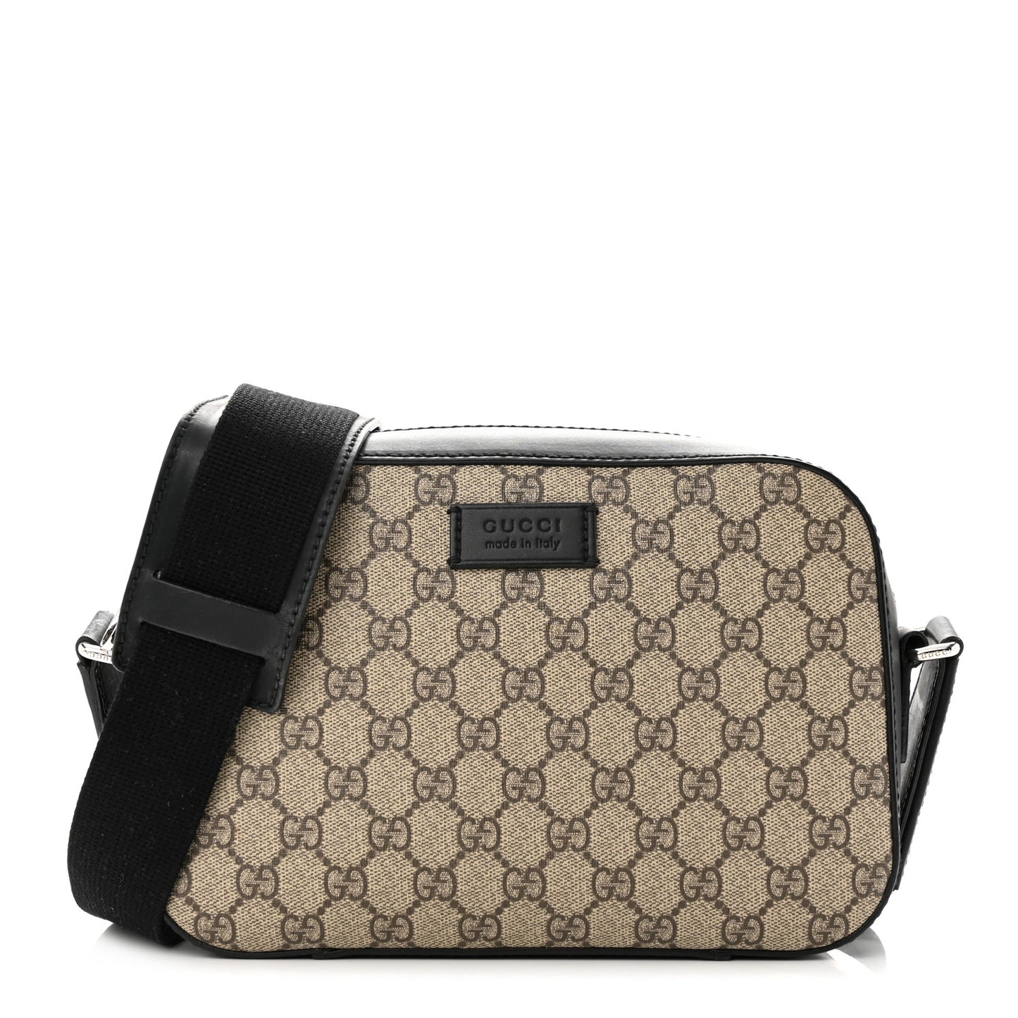 GG Supreme Monogram Camera Bag Beige Black