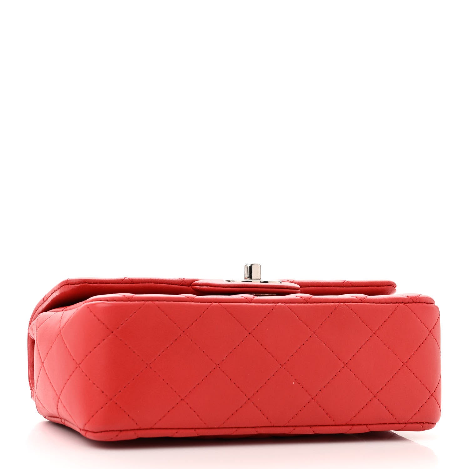 Chanel Lambskin Quilted Mini Rectangular Flap Red 4 of 10