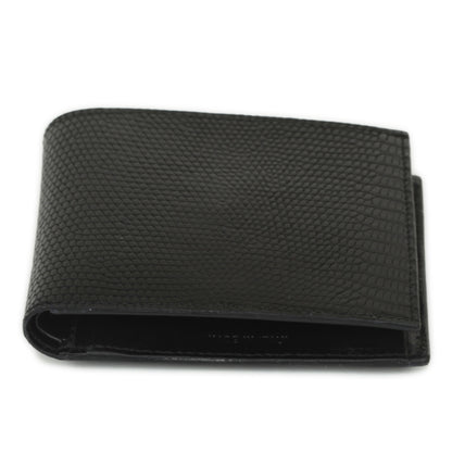 Prada Lizard Mens Billfold Wallet Black 3 of 11