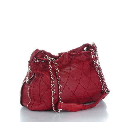 Chanel Calfskin Expandable Tote Red 3 of 8