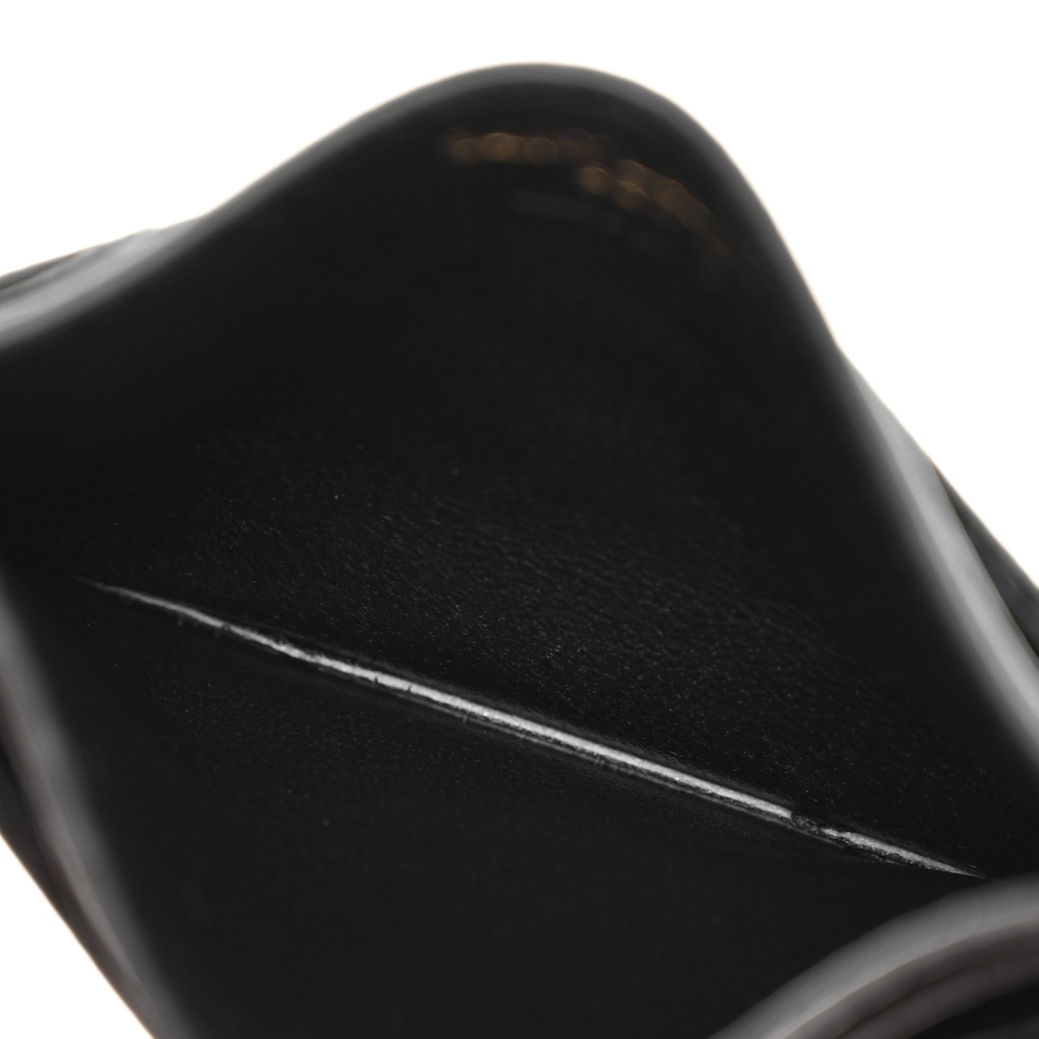 Saint Laurent Grain De Poudre Matelasse Chevron Monogram Credit Card Case Black 10 of 18