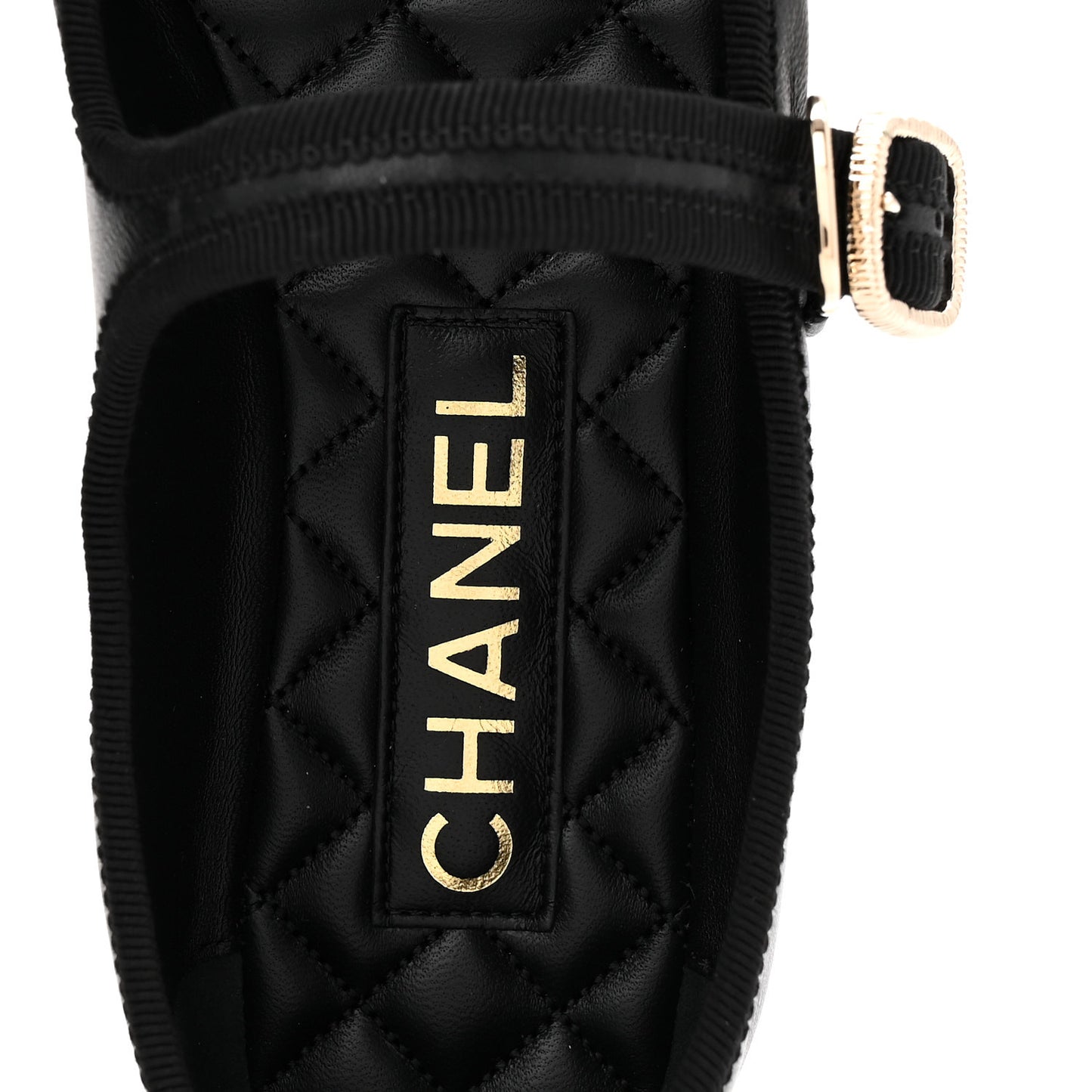 Lambskin Mary Jane Flats 37.5 Black