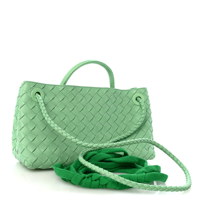 Bottega Veneta Nappa Intrecciato Small East West Andiamo Shoulder Bag Siren 3 of 9