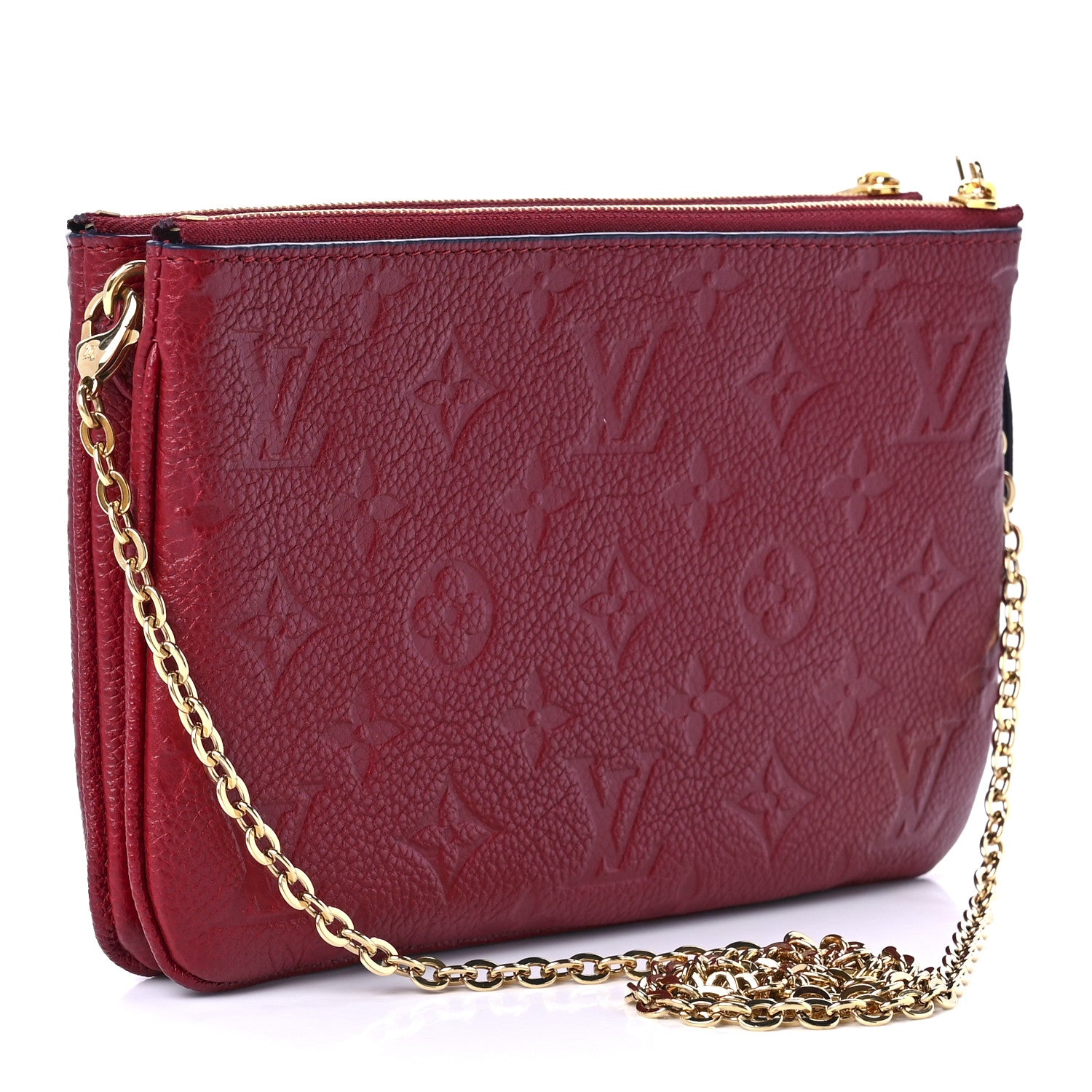 Louis Vuitton Empreinte Double Zip Pochette Cherry Berry 3 of 8