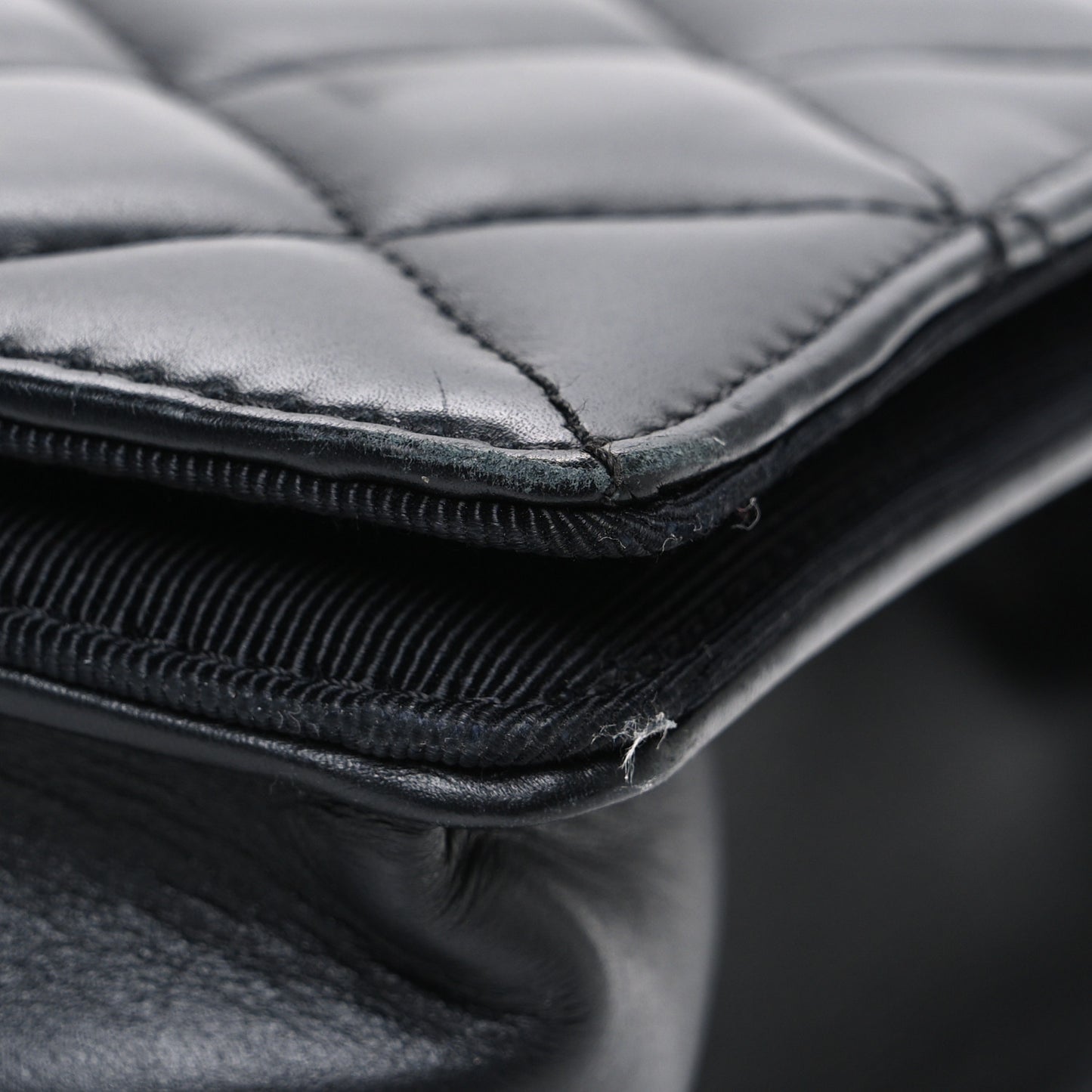 Calfskin Quilted Ballerine Flap Black