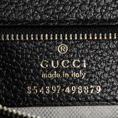 Gucci Pebbled Calfskin Medium Swing Tote Black 6 of 12