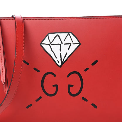 Gucci Calfskin Diamond GG Messenger Bag Red 10 of 10