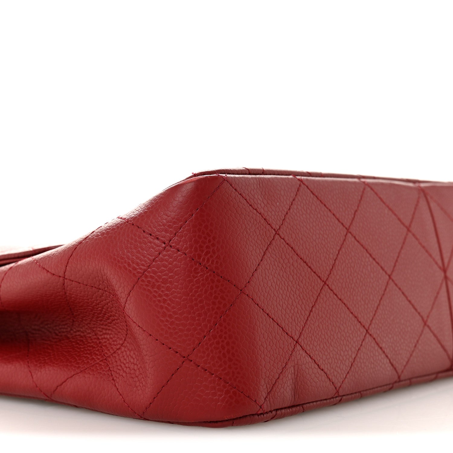 Chanel Caviar Quilted Jumbo Single Flap Dark Red 9 of 14