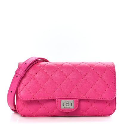 Chanel Goatskin Quilted 2.55 Reissue Flap Belt Bag Fluorescent Pink 1 of 12