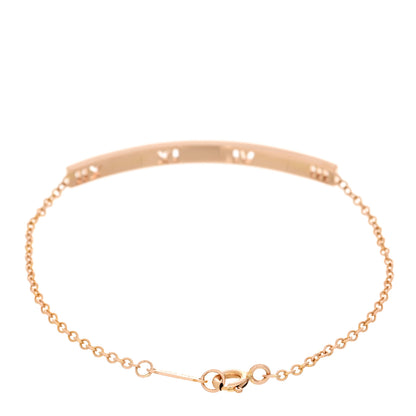 Tiffany 18K Rose Gold Diamond Atlas Bar Pierced Bracelet 2 of 3