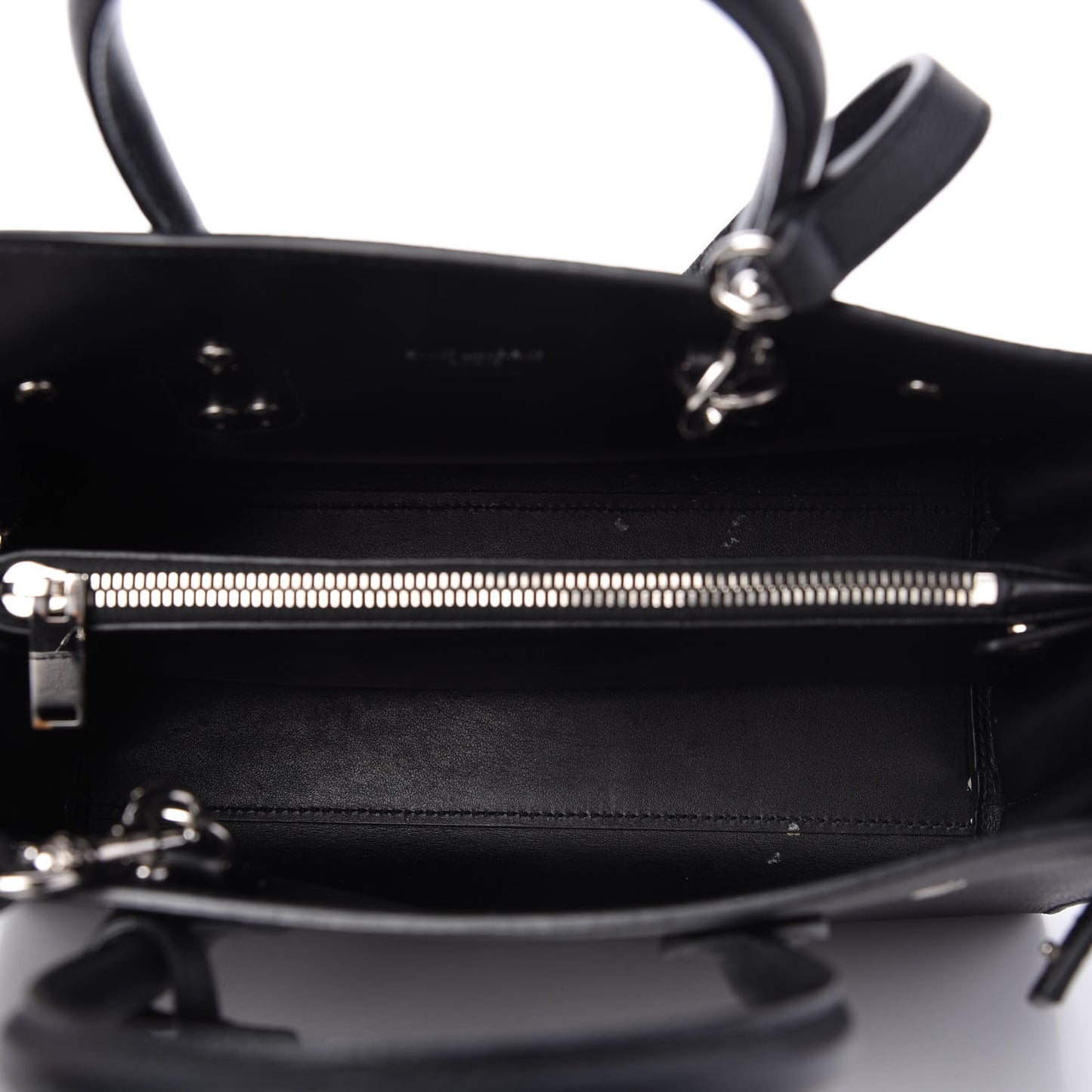 Grained Calfskin Baby Sac De Jour Black