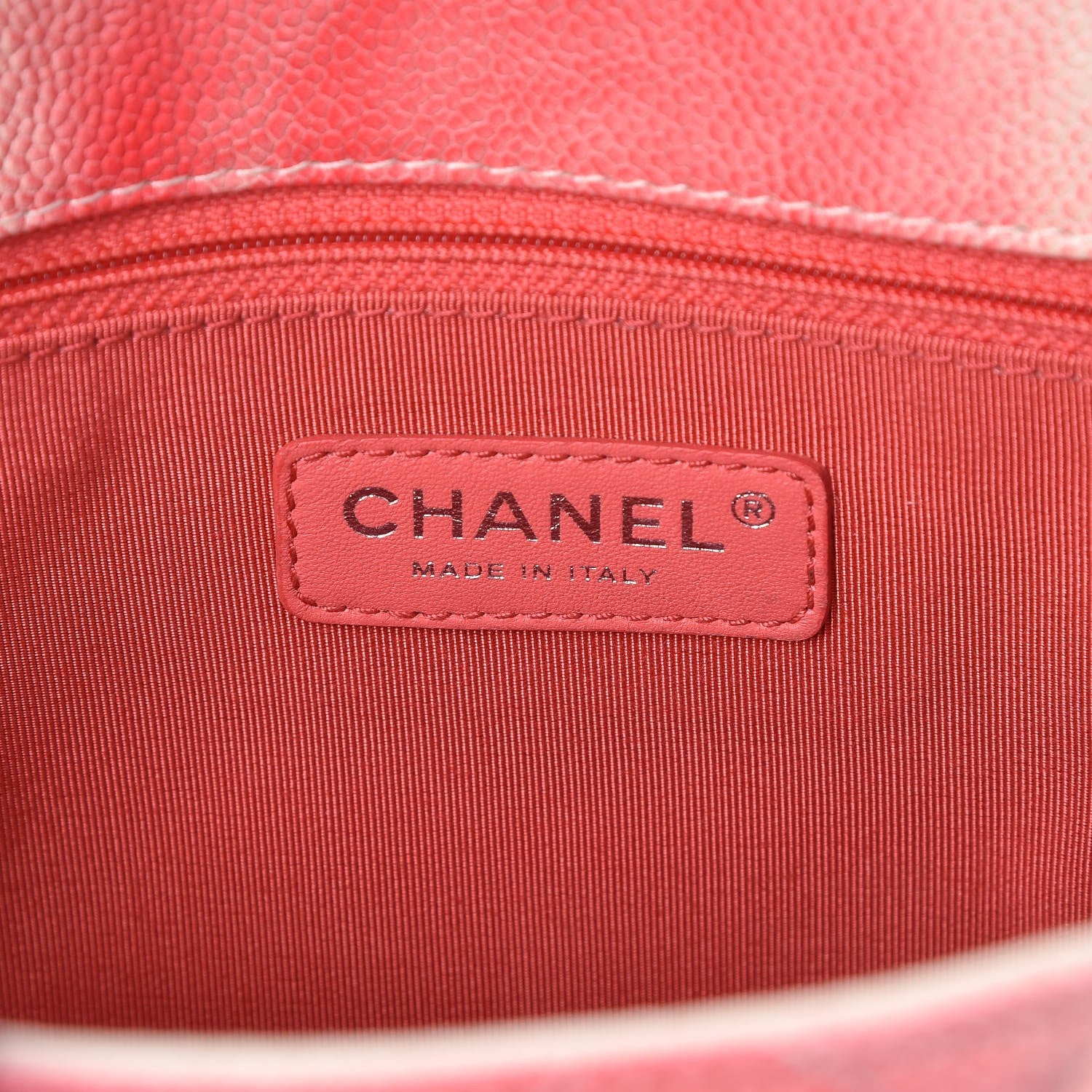 Chanel Caviar Quilted Ombre Jumbo Single Flap White Rose Pink 6 of 7