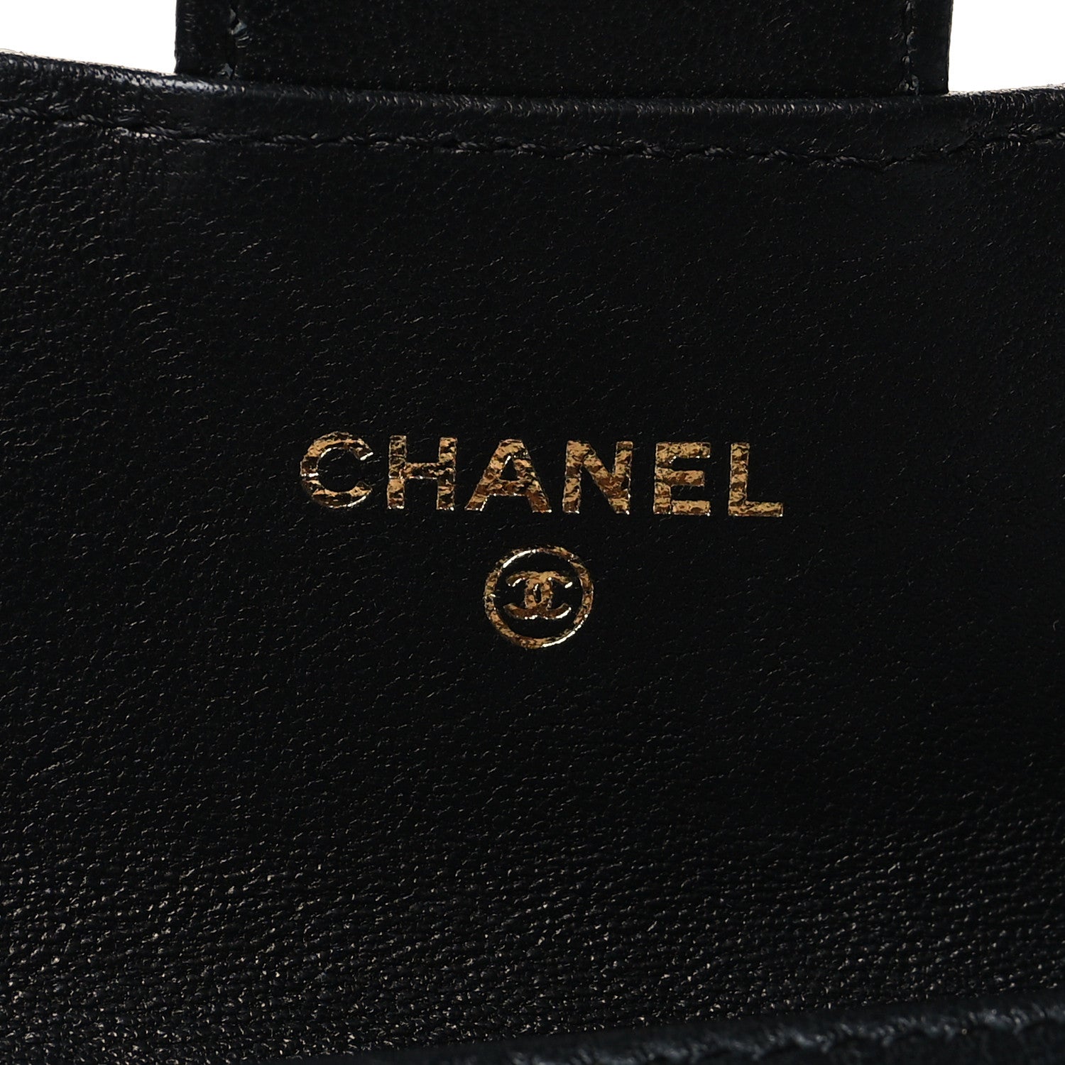 Chanel Lambskin Quilted Flap Card Holder Wallet Black 6 of 9