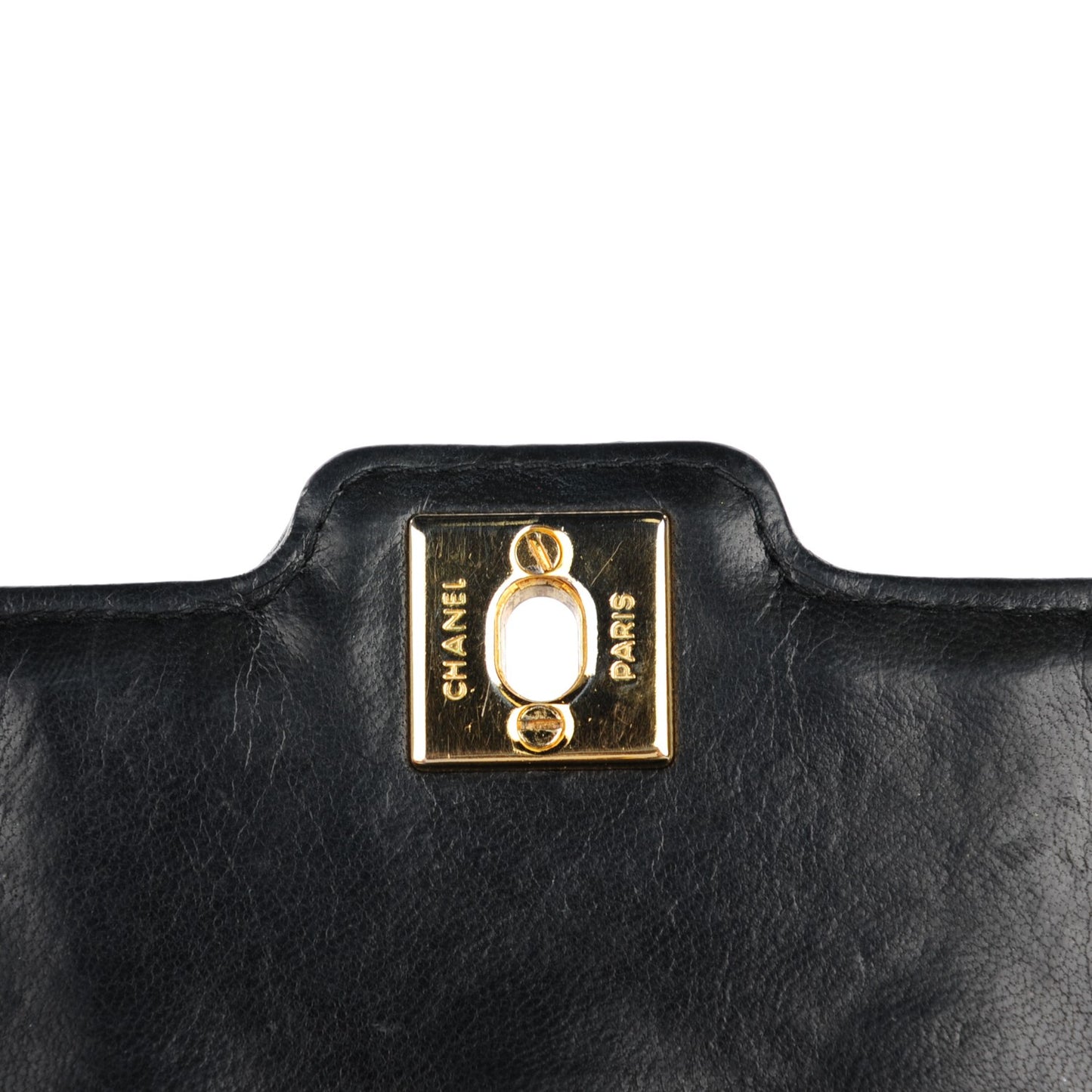 Lambskin Quilted Small Single Flap Black