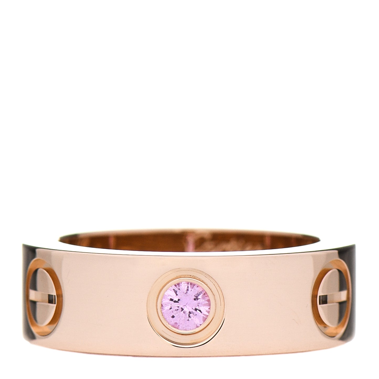 18K Pink Gold Pink Sapphire 5.5mm LOVE Ring 45 3.25