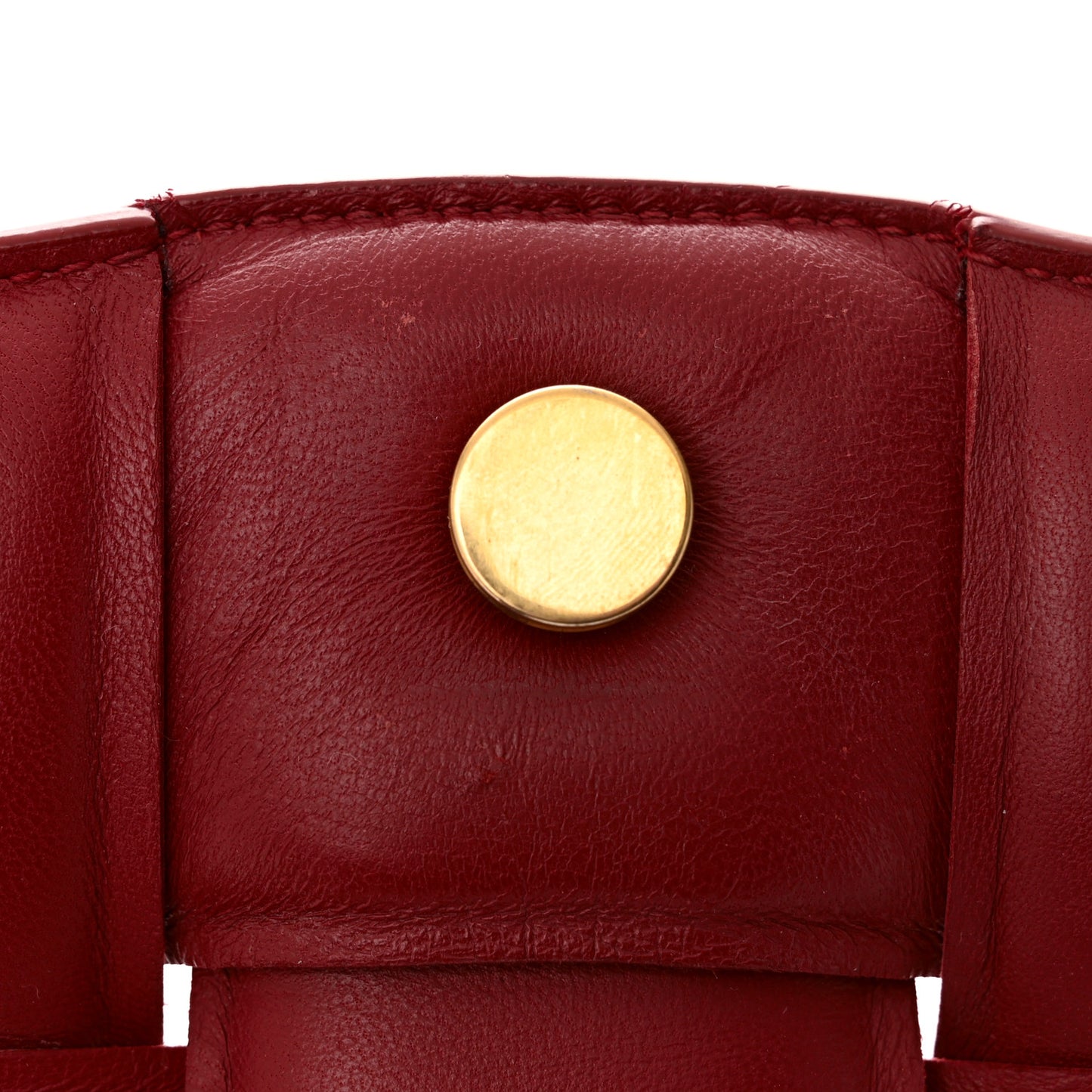 Nappa Maxi Intreccio Padded Cassette Crossbody Bag Dark Red