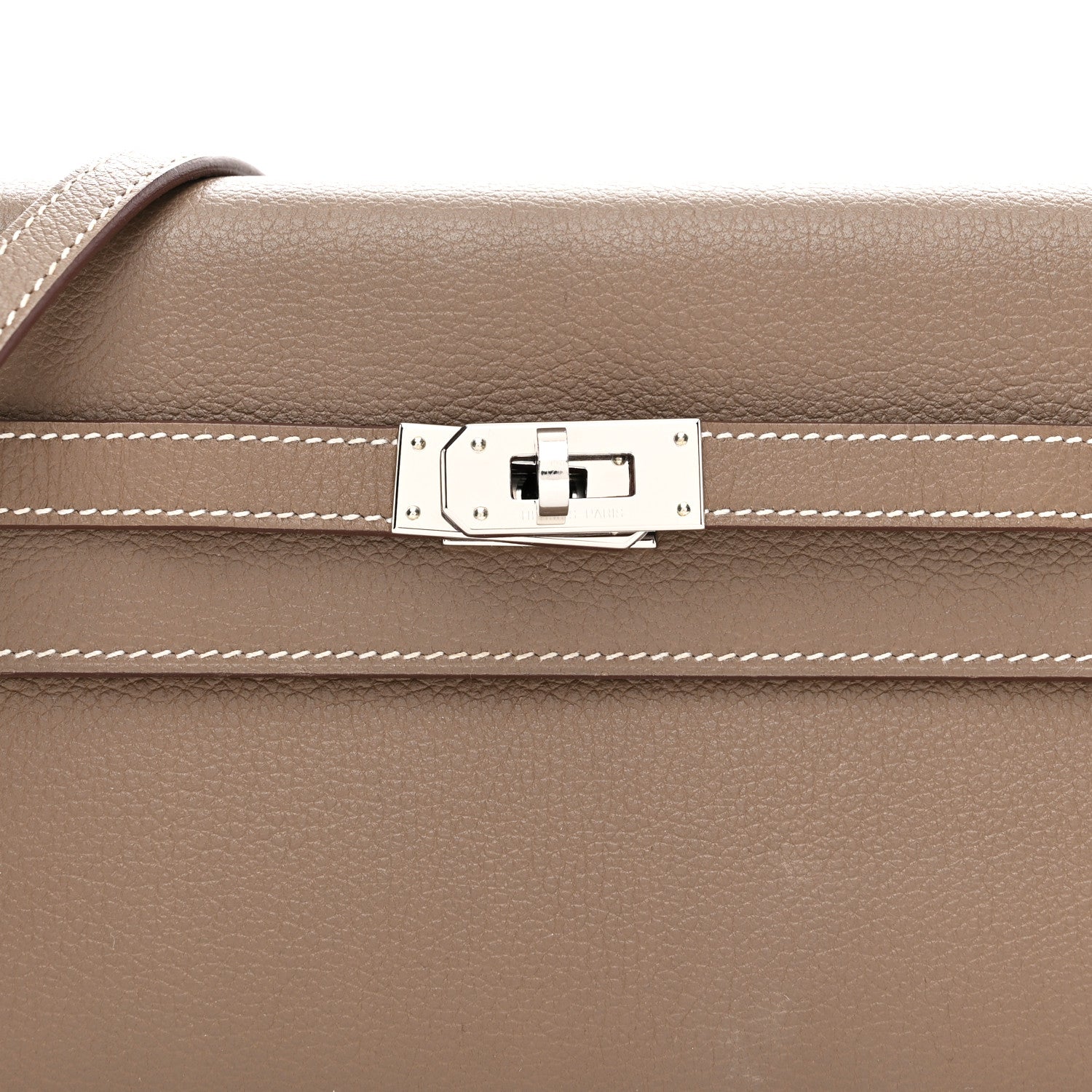 Hermes Evercolor Kelly Wallet To Go Etoupe 8 of 10