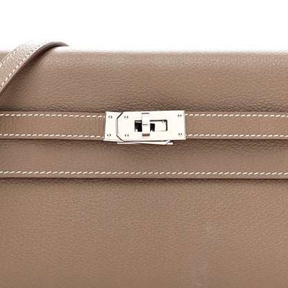 Hermes Evercolor Kelly Wallet To Go Etoupe 8 of 10