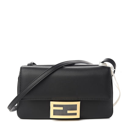 Fendi Vitello Grace Matte Duo Baguette Black 1 of 12