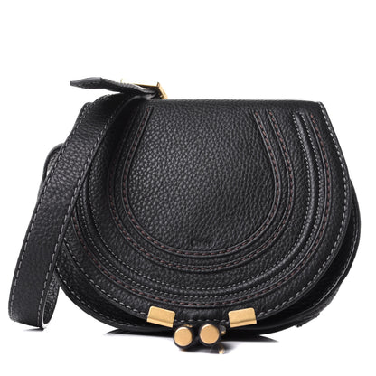 Chloe Calfskin Mini Marcie Round Crossbody Bag Black 1 of 9