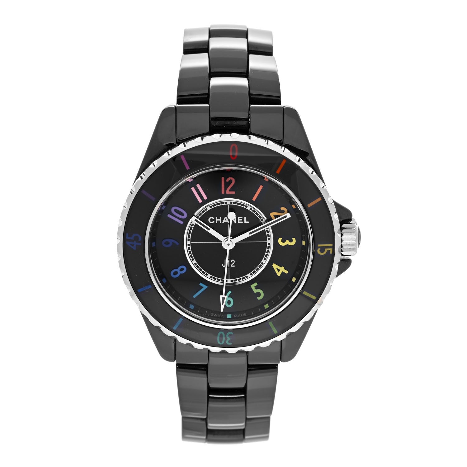 Chanel Stainless Steel Ceramic 33mm J12 Electro Quartz Watch Black 1 of 4