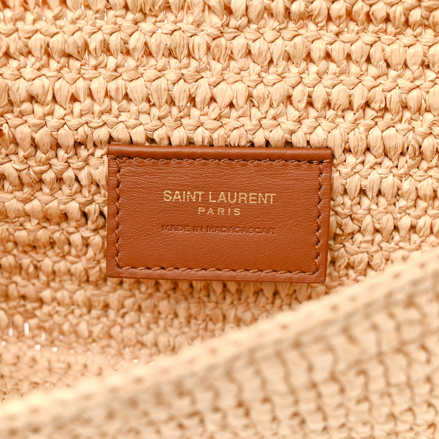 Saint Laurent Raffia Icare Shopping Tote Natural 10 of 14