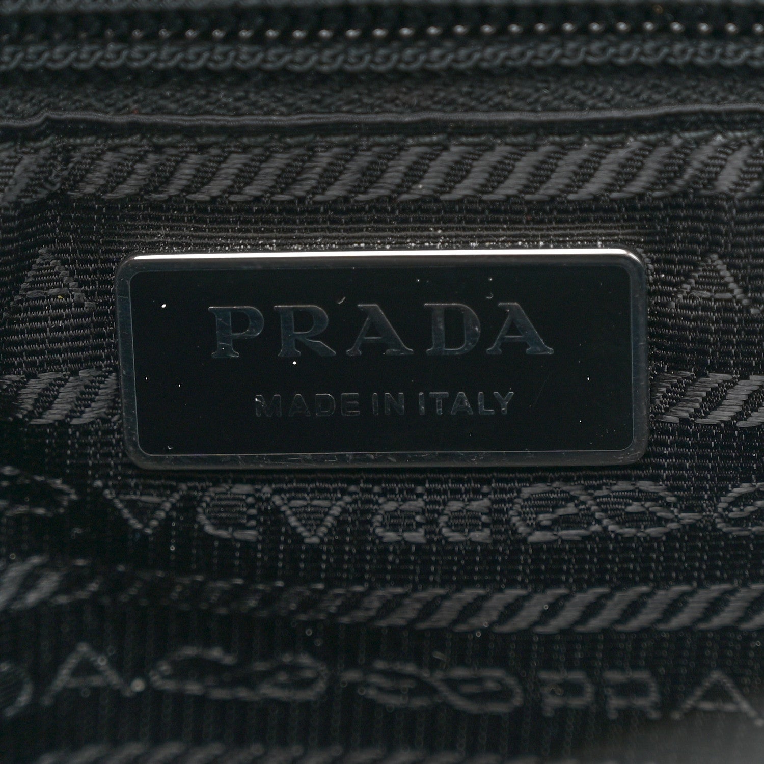 Prada Re-Nylon Vela Saffiano Pocket Double Zip Shoulder Bag Black 6 of 10