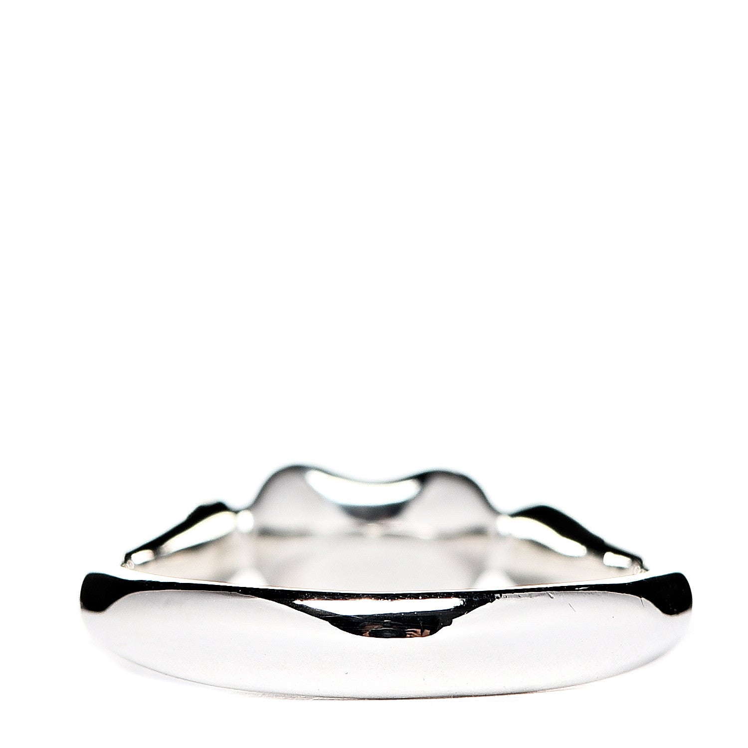Tiffany Sterling Silver Elsa Peretti Bean Ring 49 5 3 of 4