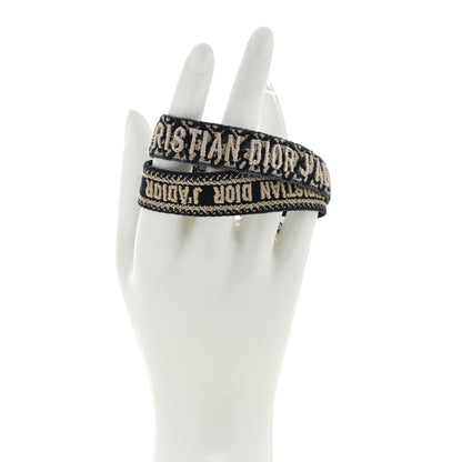 Christian Dior Woven Cotton J'Adior Friendship Bracelet Set Navy 2 of 3
