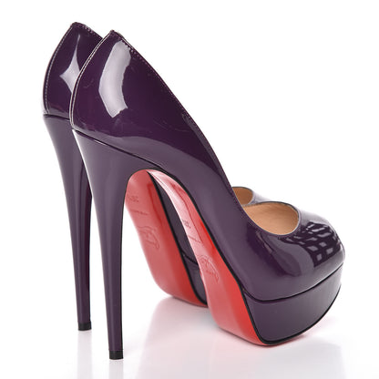 Christian Louboutin Patent Lady Peep 150 Pumps 36.5 Violet 4 of 10