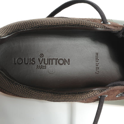 Louis Vuitton Suede Leather Dream On Sneakers 7 Brown Olive 6 of 7