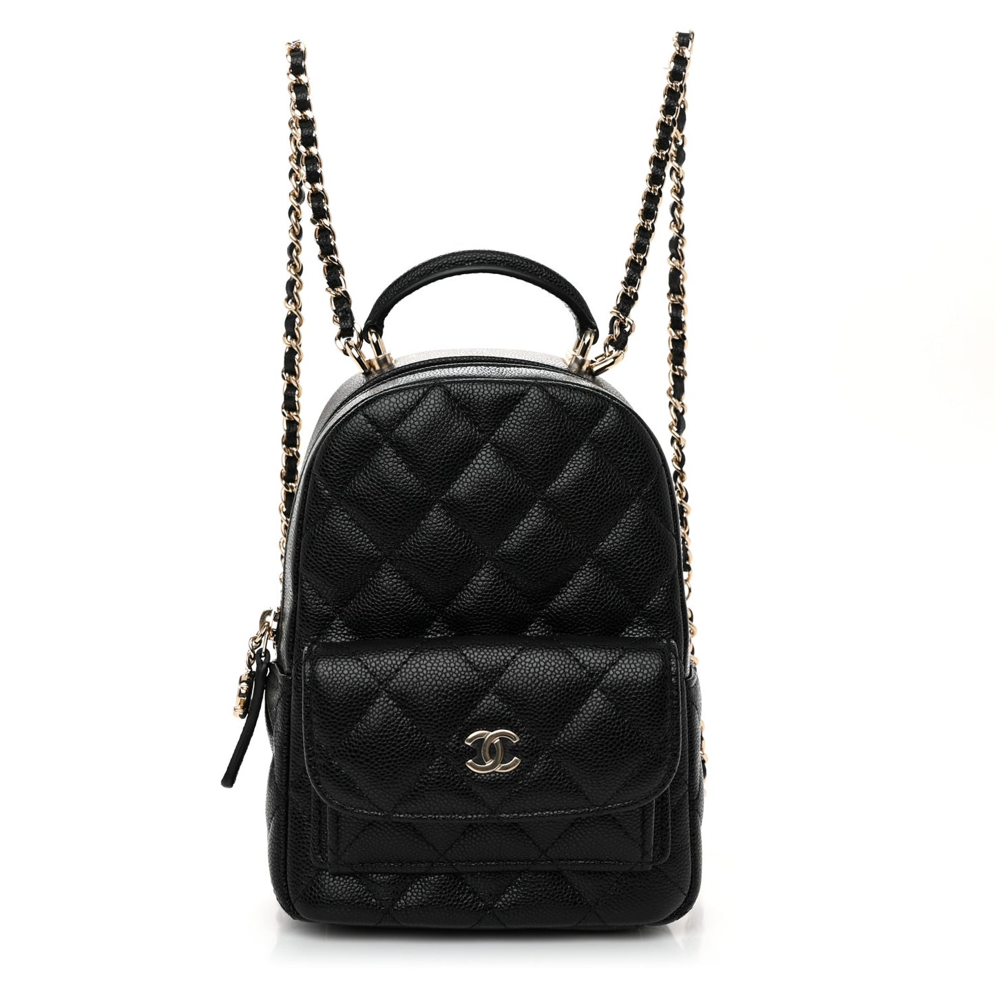 Caviar Quilted CC Mini Classic Backpack Black