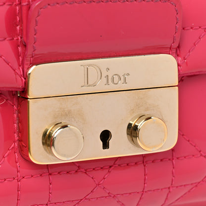 Christian Dior Patent Cannage New Lock Pouch Fuchsia 12 of 16