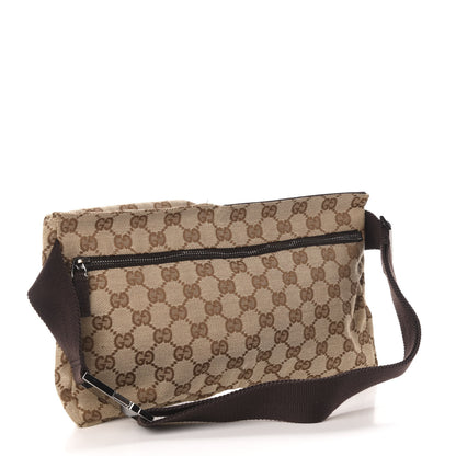 Gucci GG Monogram Double Pocket Belt Bag Dark Brown 3 of 14
