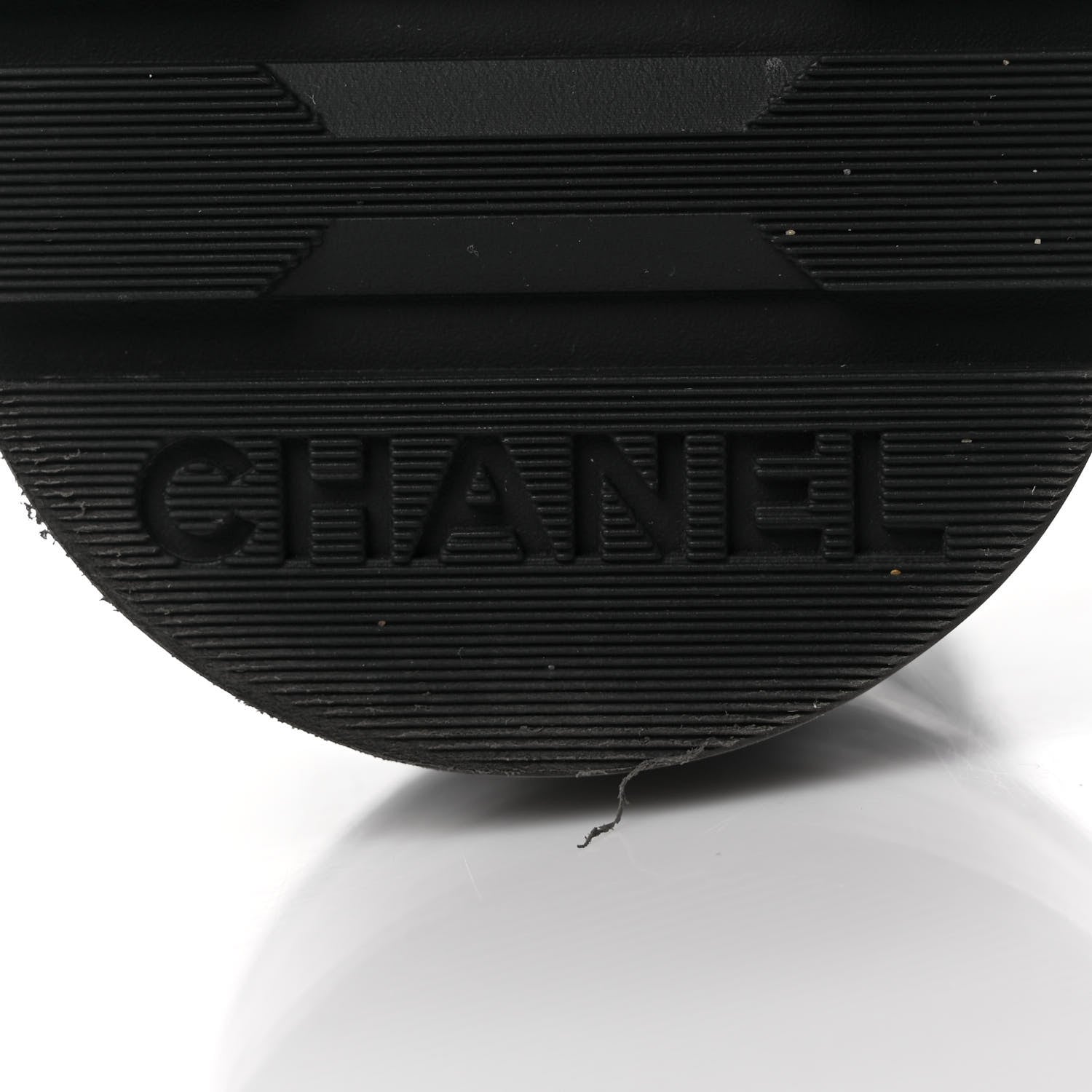 Chanel Shiny Calfskin Quilted Lace Up Combat Boots 37.5 Black 6 of 9