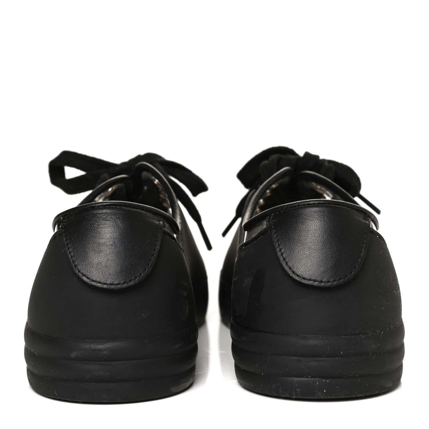 Chanel Calfskin PVC Womens CC Sneakers 38 Black Transparent 6 of 10