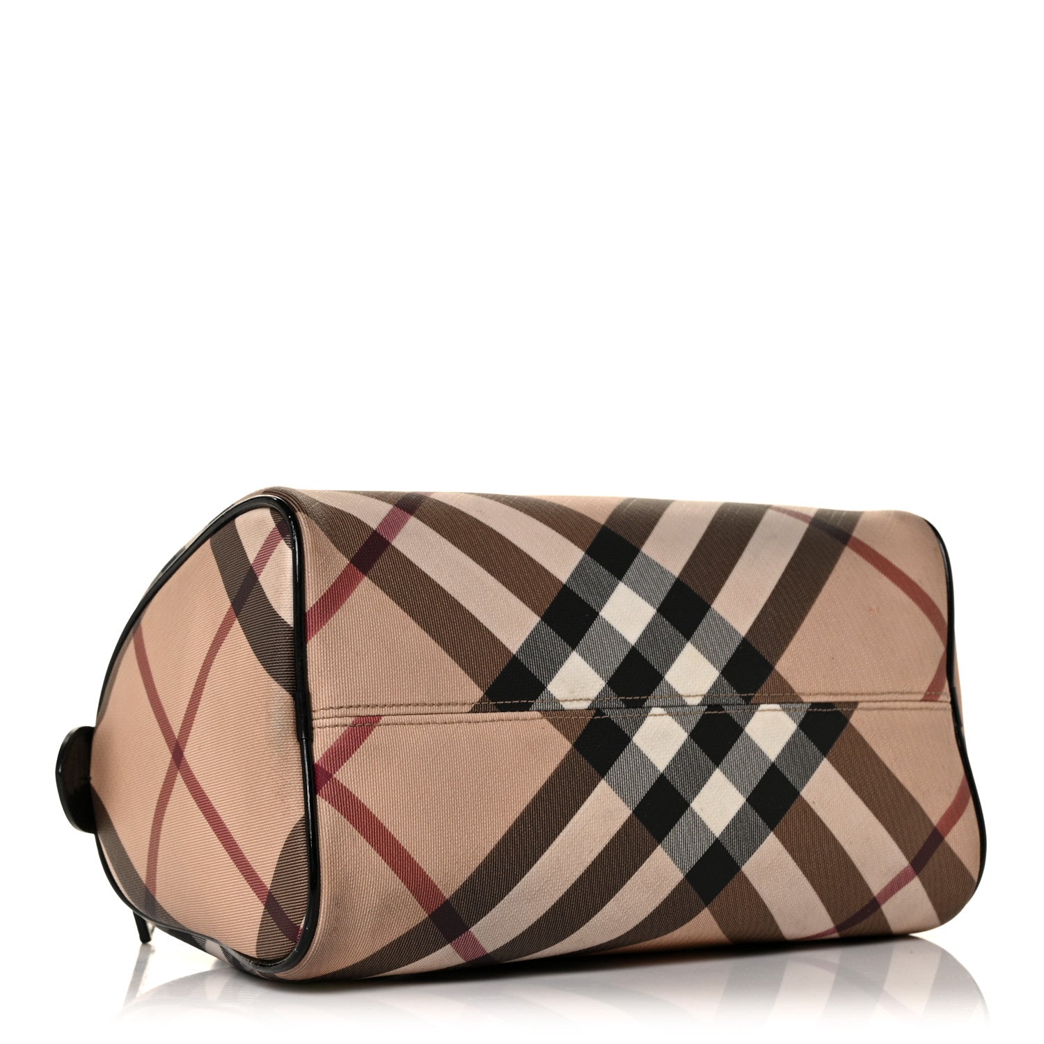 Burberry Supernova Check Patent Small Chester Bowling Bag Black 6 of 19