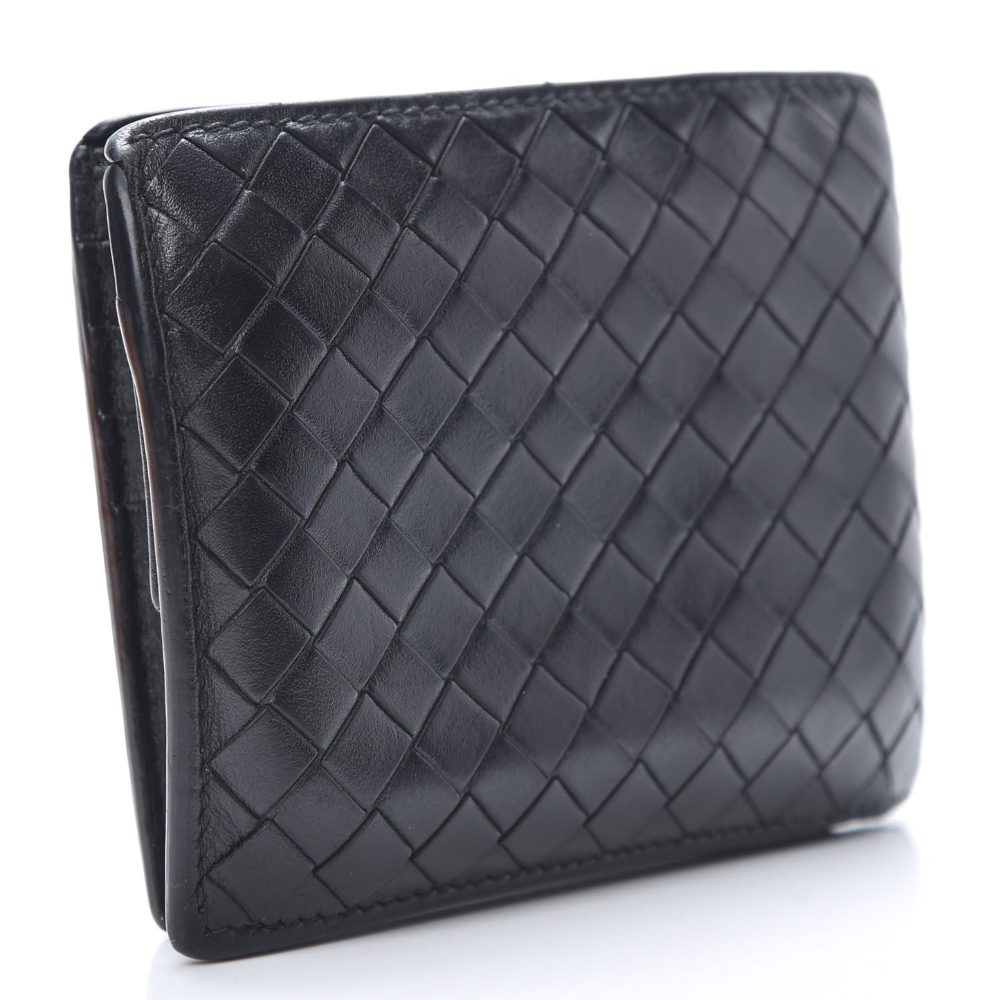 Nappa Intrecciato Bi-Fold Wallet Black