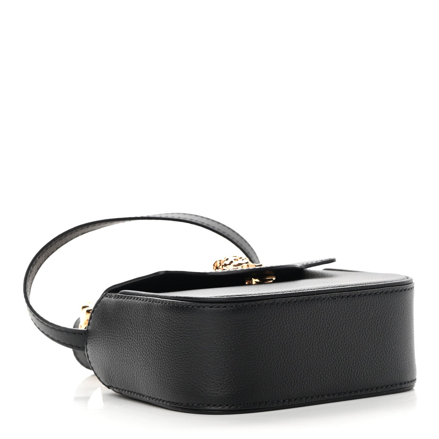 Grained Calfskin Mini La Medusa Bag Black