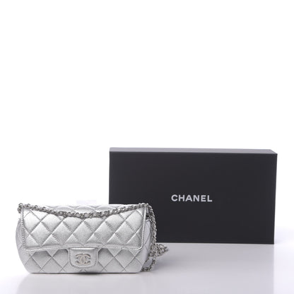 Chanel Metallic Lambskin Quilted Glasses Case With Chain Silver 12 of 12