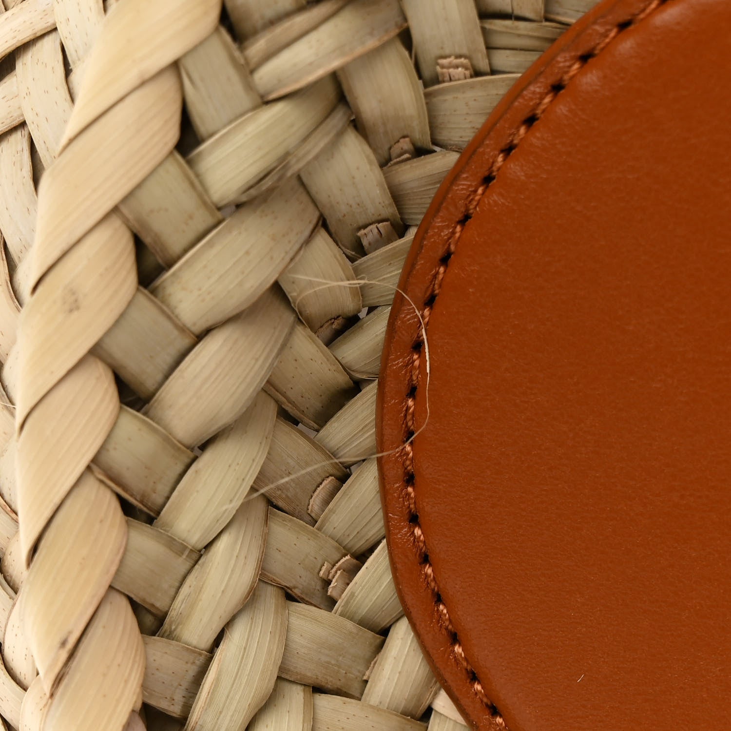 Chloe Raffia Smooth Calfskin Medium Sense Basket Caramel 13 of 14