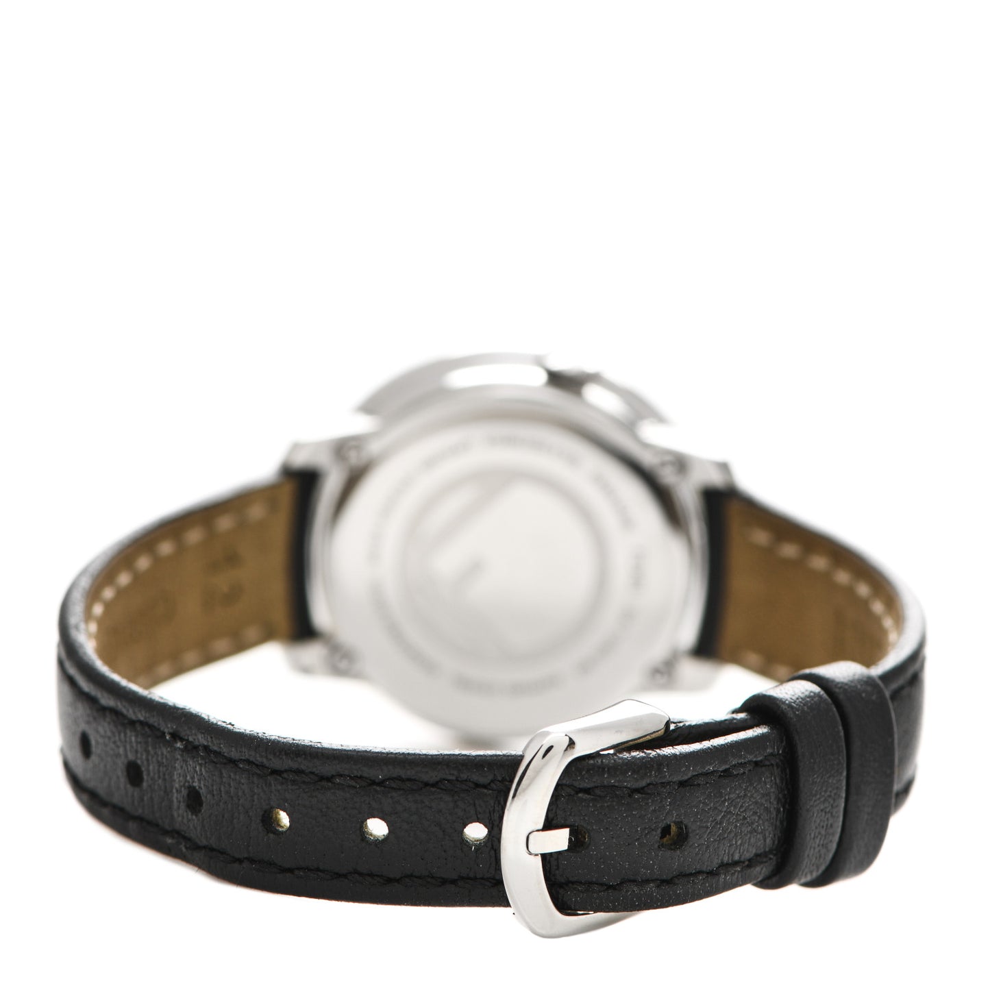 Stainless Steel Calfskin Diamond Pave Bezel 28mm Fendi Run Away Quartz Watch