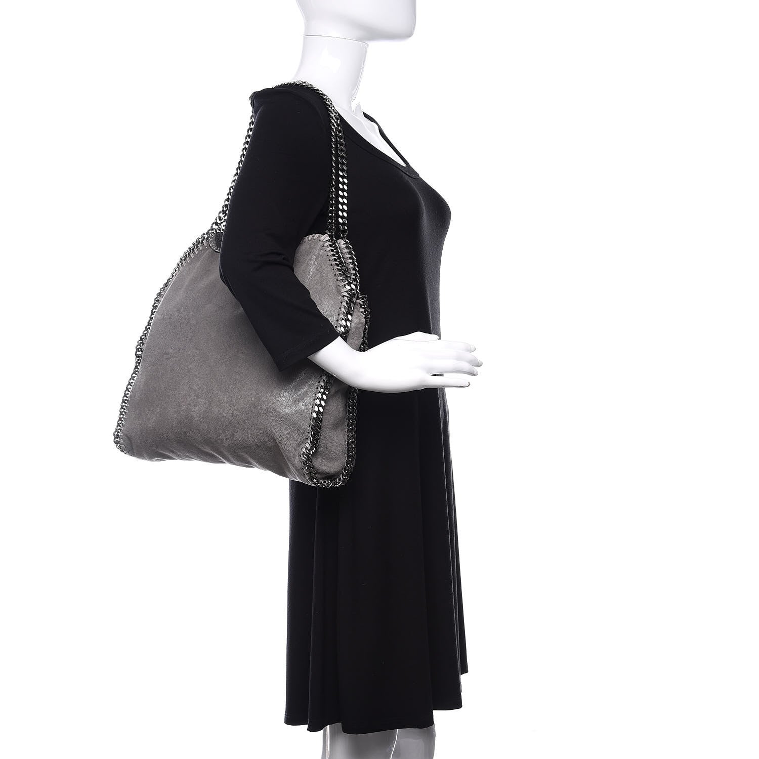 Stella McCartney Shaggy Deer Small Falabella Tote Grey 2 of 9