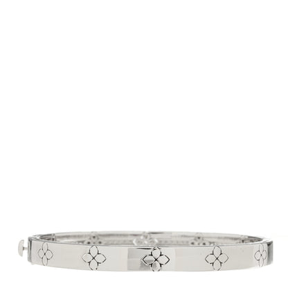 Roberto Coin 18K White Gold Diamond Love in Verona Pave Bangle Bracelet 2 of 3