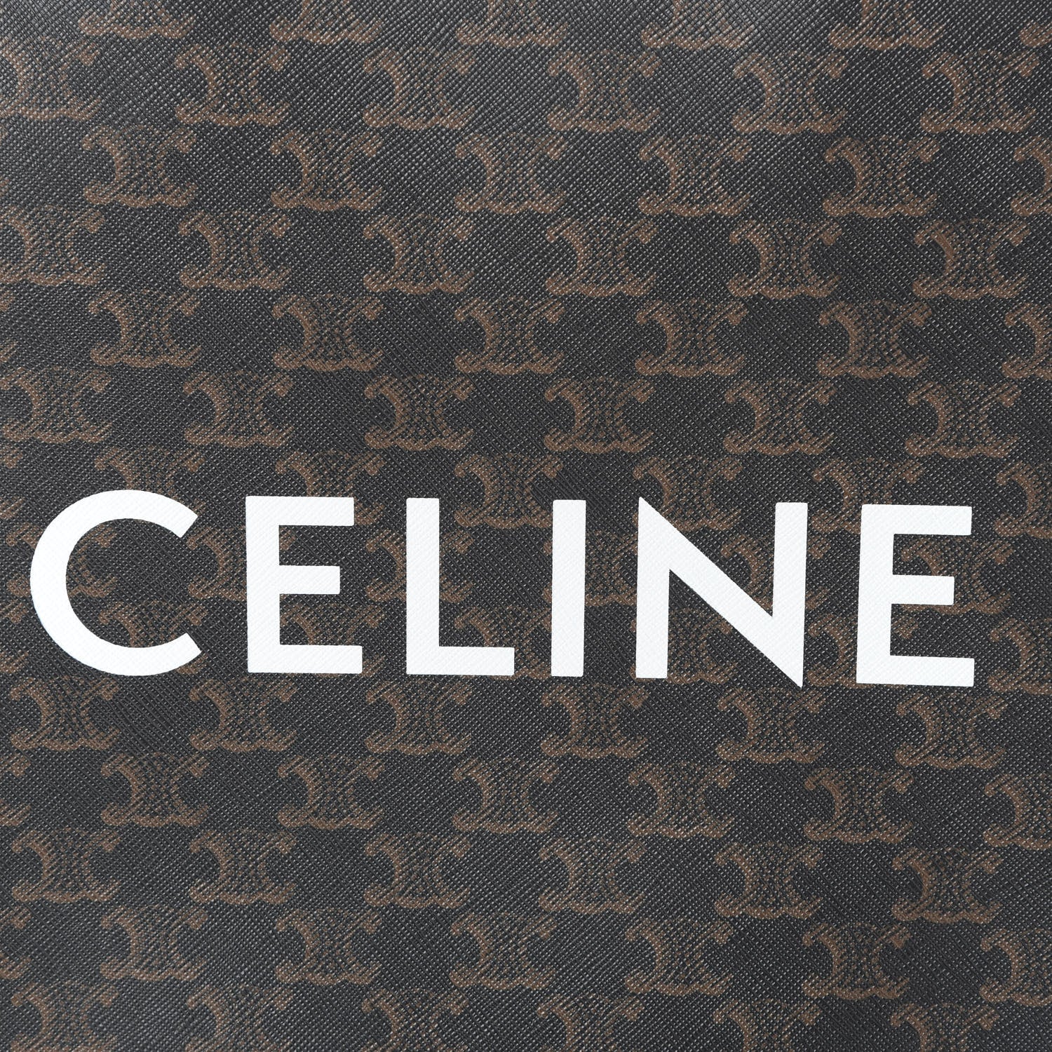 Celine Triomphe Canvas Calfskin Small Vertical Cabas Tan 6 of 13